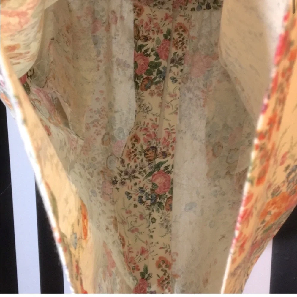 Vintage floral midi a line skirt - Picture 10 of 16